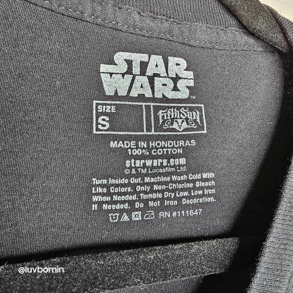 Star Wars Small Unisex Vintage Japanese Movie Poster T-Shirt Black - Picture 3 of 3